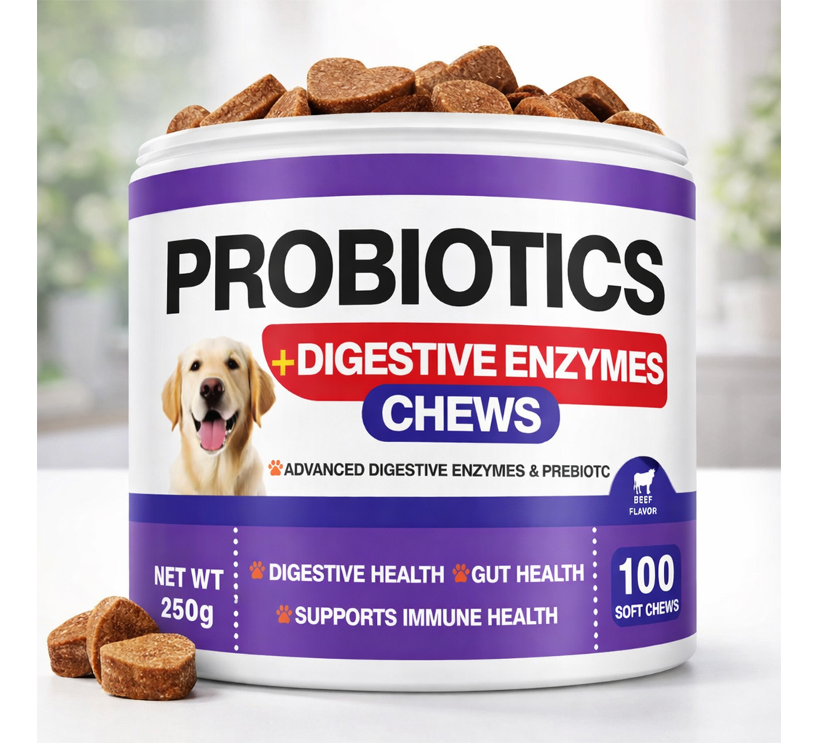 Darmbalans XL - Probiotica Chews voor Honden - Vleessmaak - 100 stuks