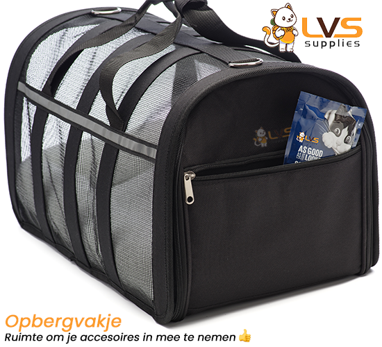 Opvouwbare Kattenreismand Zwart 5