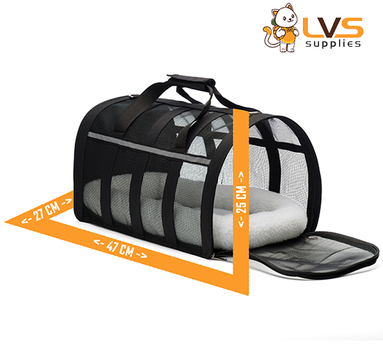 Opvouwbare Kattenreismand Zwart 8