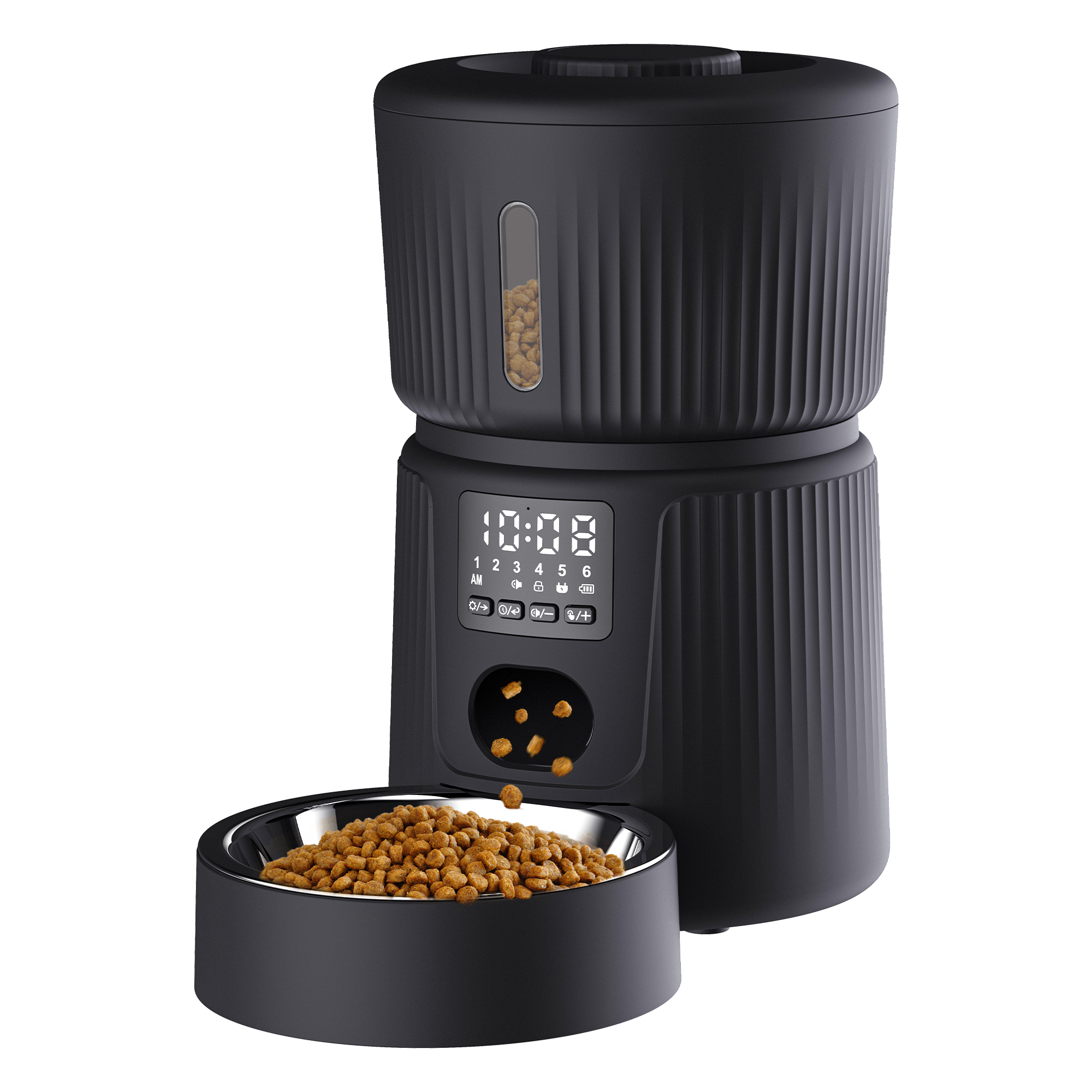 Elegante Automatische Voerbak Kat - 3L - Zwart